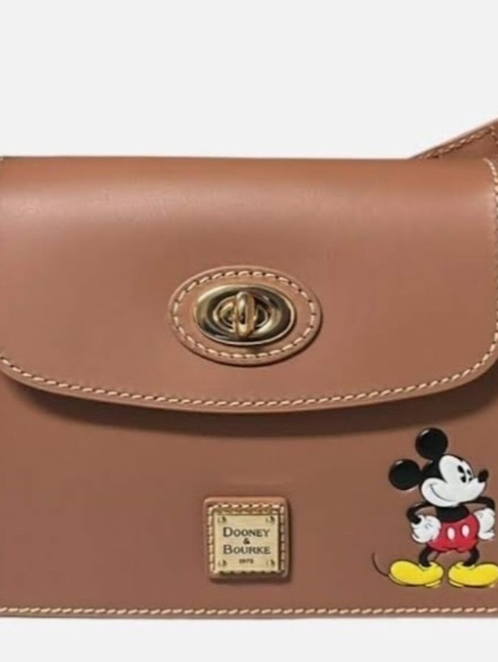 Nwt! 2026 Disney Parks Dooney & Bourke Mickey Mouse Brown Crossbody Bag